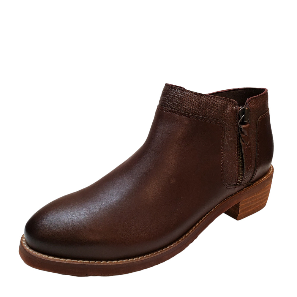 Softwalk Womens Dress Shoes Rubi Leather  Ankle Boots 8M Brown Chestnut …
